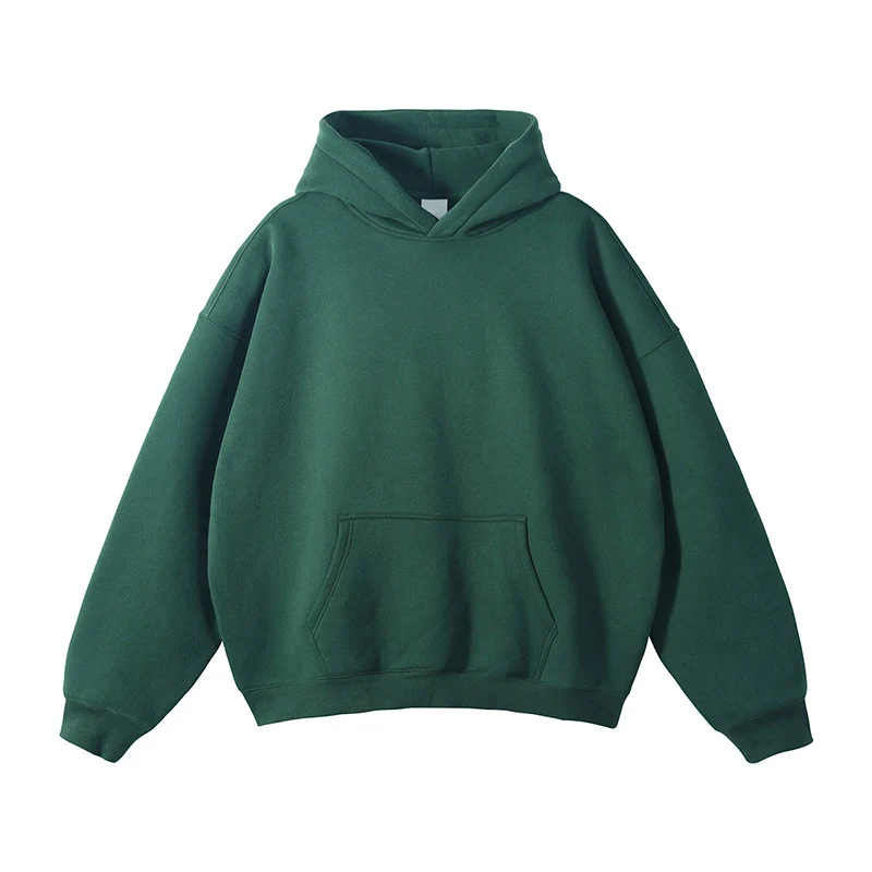 Unisex Schlichter Oversize-Kapuzenpullover mit Soft-Fleece-Innenseite und tiefer Raglannaht Nord Taschen