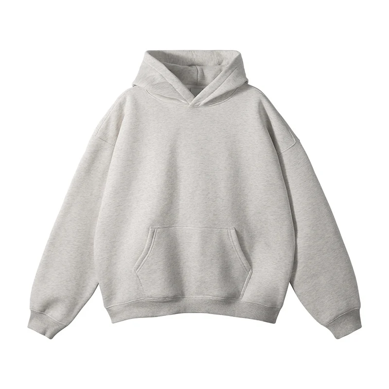 Unisex Schlichter Oversize-Kapuzenpullover mit Soft-Fleece-Innenseite und tiefer Raglannaht Nord Taschen