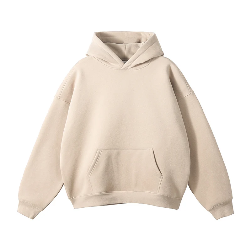Unisex Schlichter Oversize-Kapuzenpullover mit Soft-Fleece-Innenseite und tiefer Raglannaht Nord Taschen