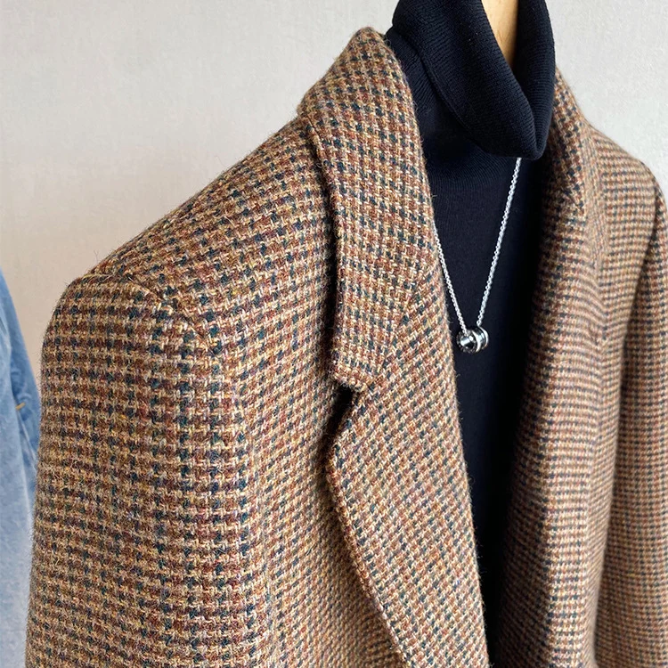 Damen Klassischer Tweed Blazer Nord Taschen