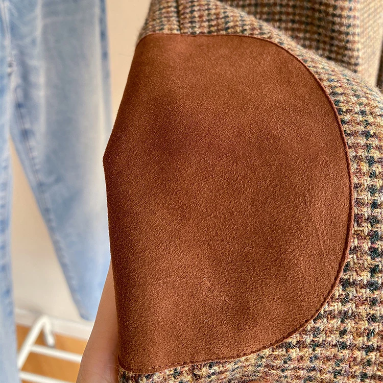 Damen Klassischer Tweed Blazer Nord Taschen