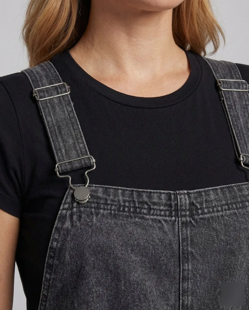 Damen Jeans-Latzkleid Verstellbare Träger - Vittorelli