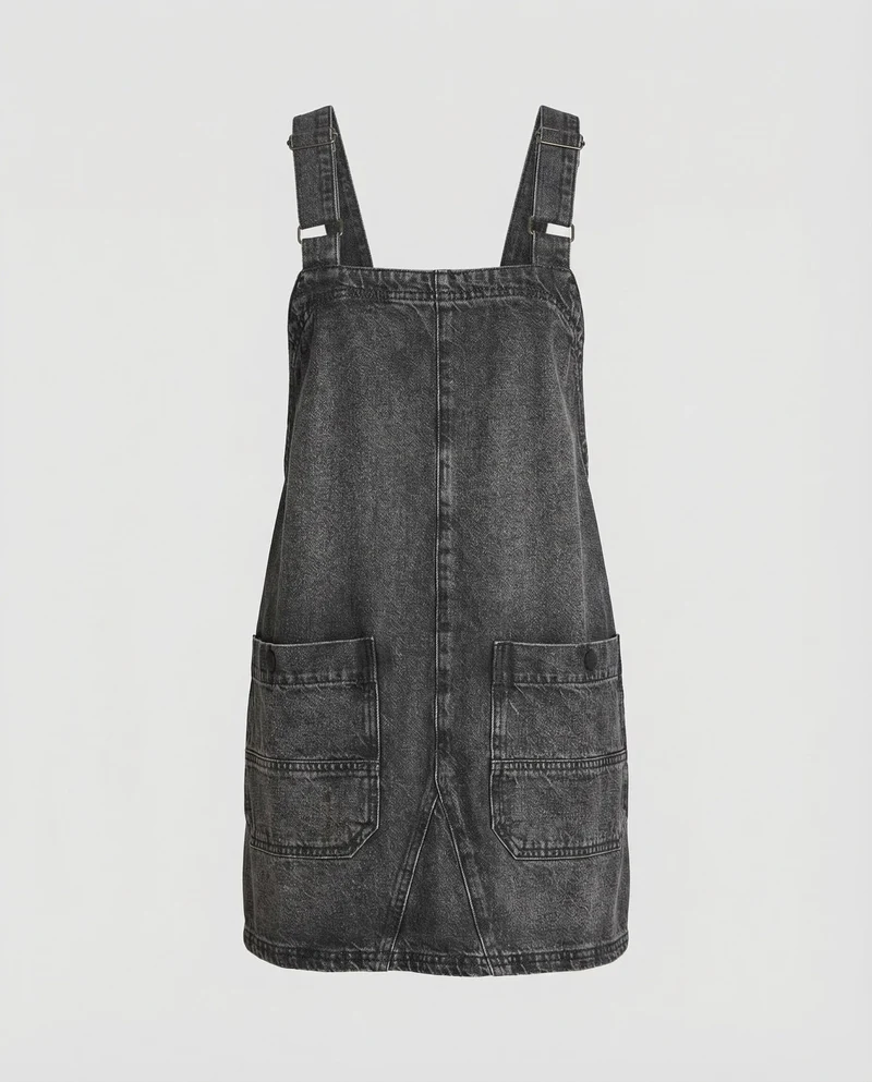 Damen Jeans-Latzkleid Verstellbare Träger - Vittorelli