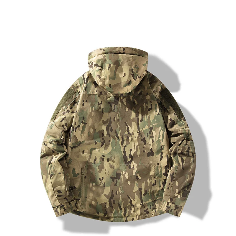 Herren gesteppte taktische Winterjacke mit Kapuze und wasserabweisendem Außenmaterial Nord Taschen