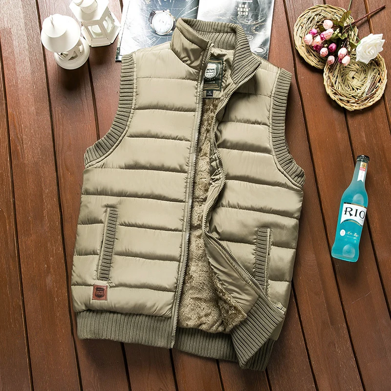 Herren Gepolsterte Thermo‑Steppweste mit Teddy‑Fleece‑Futter und Rippenbündchen Nord Taschen