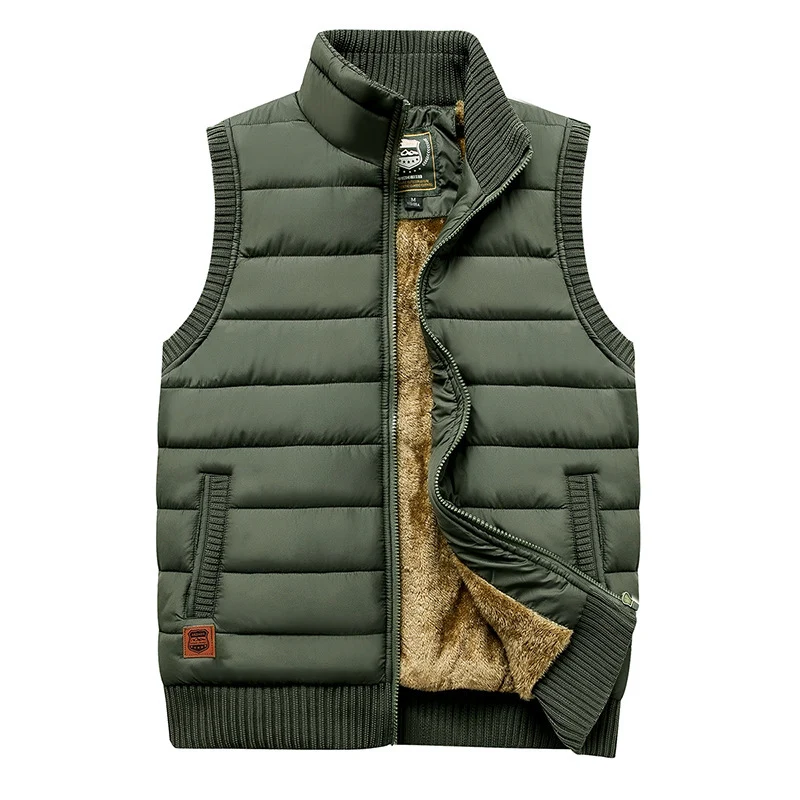 Herren Gepolsterte Thermo‑Steppweste mit Teddy‑Fleece‑Futter und Rippenbündchen Nord Taschen