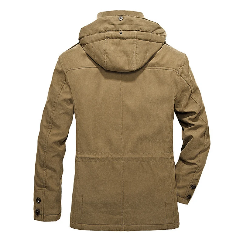 Herren Gefütterter Canvas-Fieldparka mit Sherpa-Innenfutter und Kapuzenkragen Nord Taschen