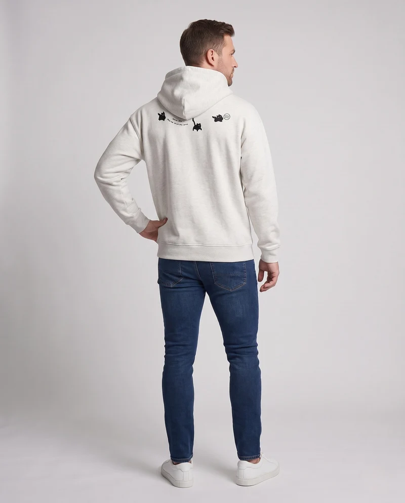 Unisex Übergrößen Hoodie mit kreativem Druck Nord Taschen