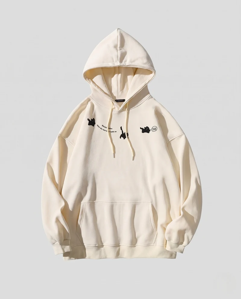 Unisex Übergrößen Hoodie mit kreativem Druck Nord Taschen