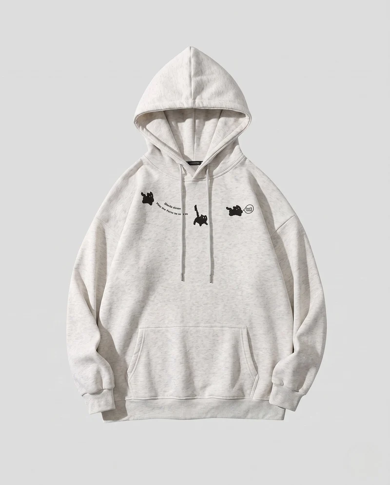 Unisex Übergrößen Hoodie mit kreativem Druck Nord Taschen