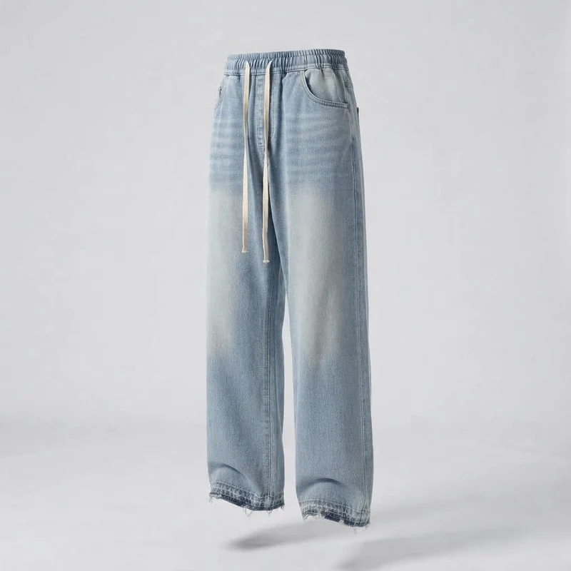 Damen Weitgeschnittene Denim-Hose Nord Taschen
