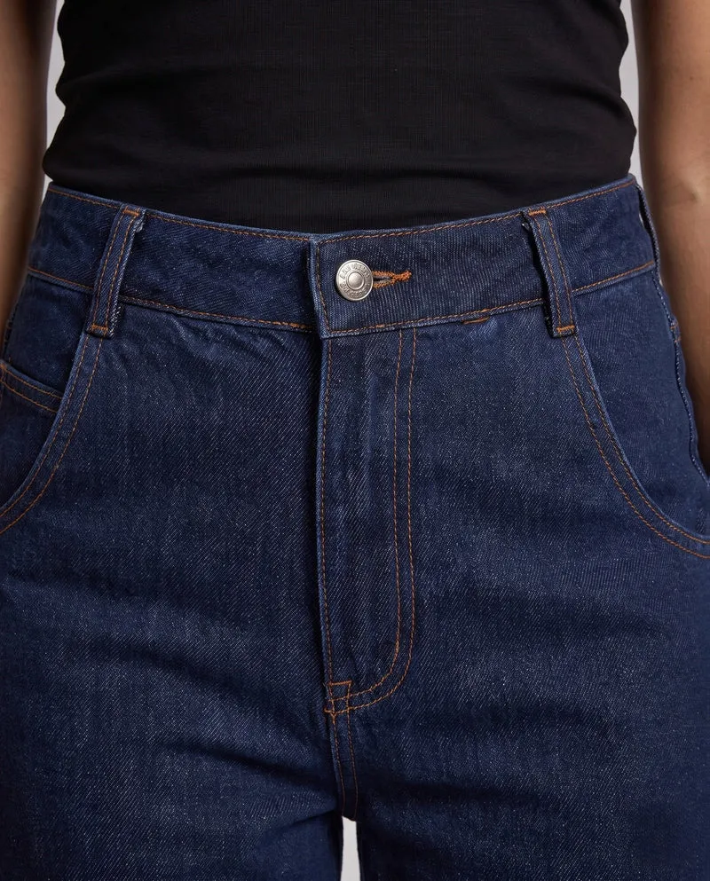Damen Weitgeschnittene Denim-Hose Nord Taschen 1787981894