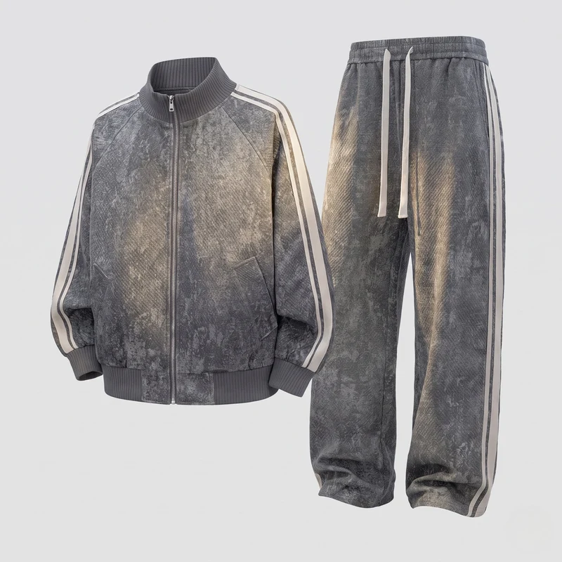 Damen Oversize Samt Effekt Track Bomberjacke mit Hohem Kragen, Kontraststreifen & Rippbündchen Nord Taschen