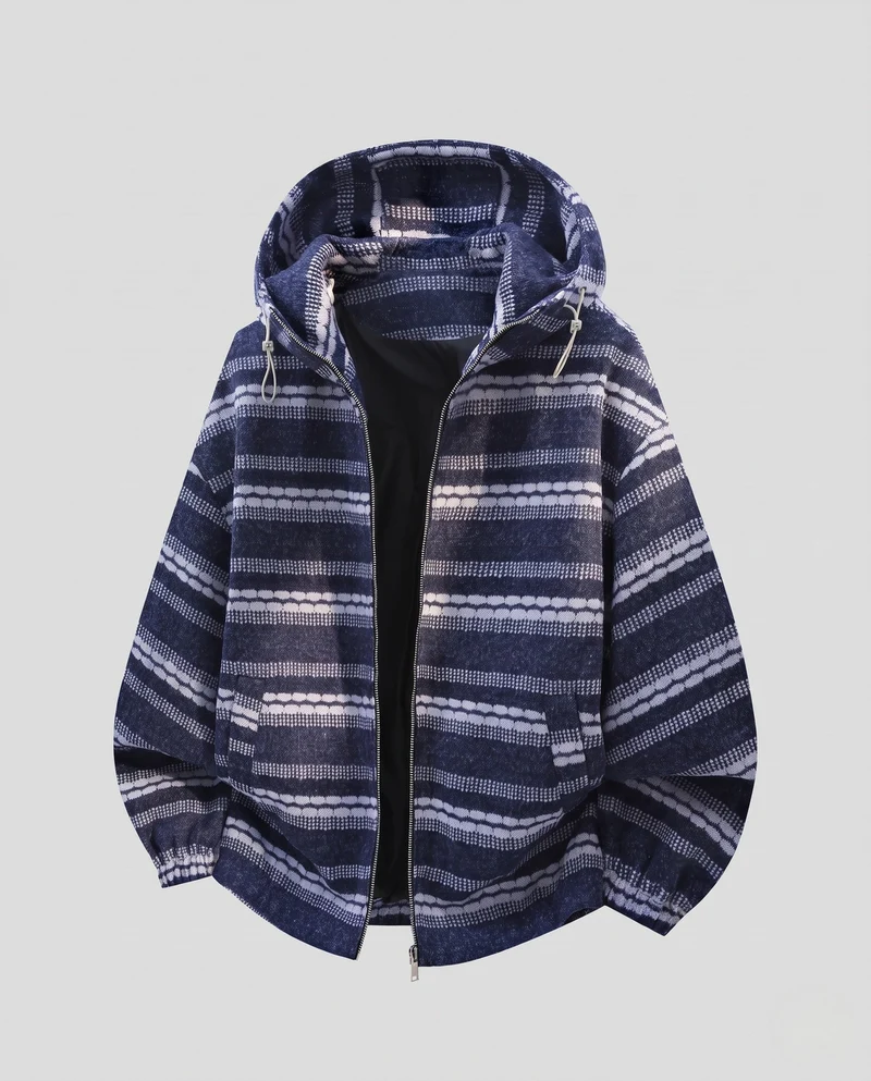 Damen Oversized Strick Hoodie Jacke mit Vollreißverschluss & elastischen Bündchen Nord Taschen