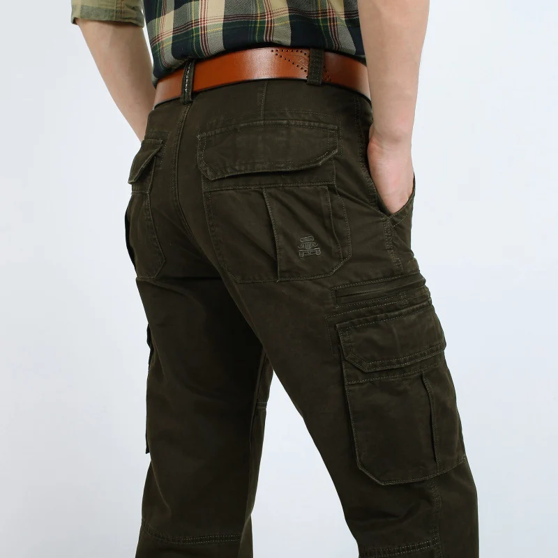 Herren Robust-elastische Canvas-Cargohose mit verstärkten Kniepartien und Multifach-Taschen Nord Taschen