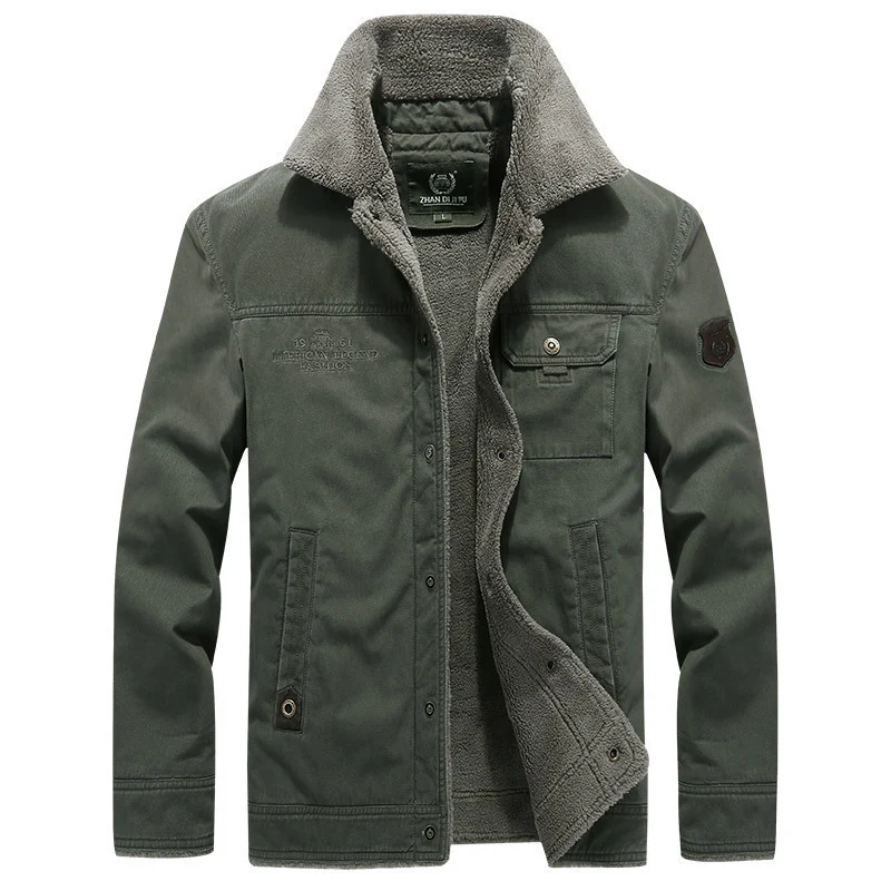 Herren Robust-Canvas-Fieldjacke mit Teddyfutter, Stehkragen und Utility-Taschen Nord Taschen