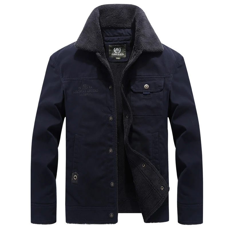 Herren Robust-Canvas-Fieldjacke mit Teddyfutter, Stehkragen und Utility-Taschen Nord Taschen