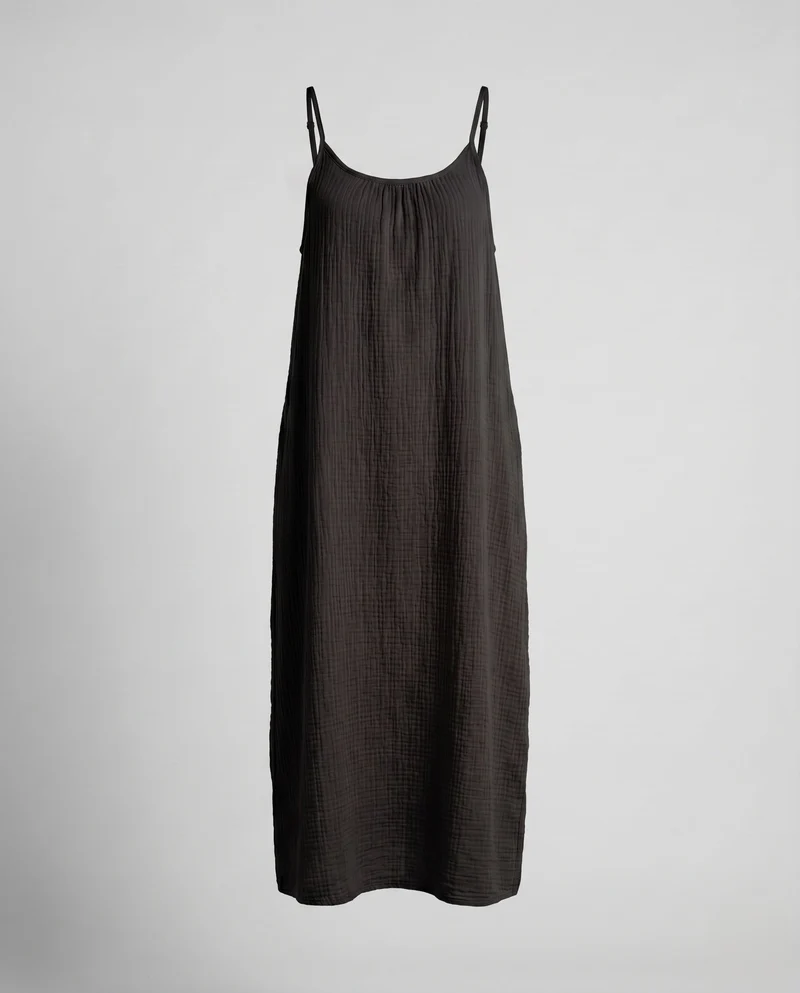 Damen luftiges Maxi-Kleid mit Spaghettiträgern und weitem Schnitt