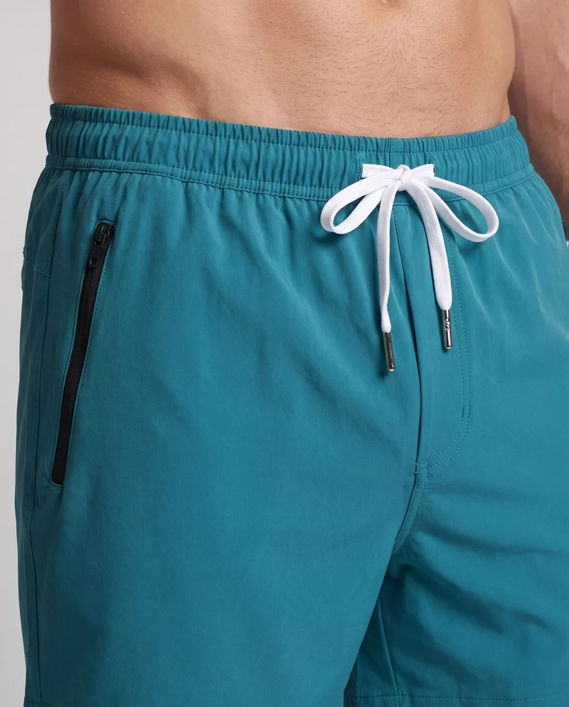 Herren nan wasserabweisende Badeshorts mit elastischem Bund und Reißverschlusstaschen Arvani