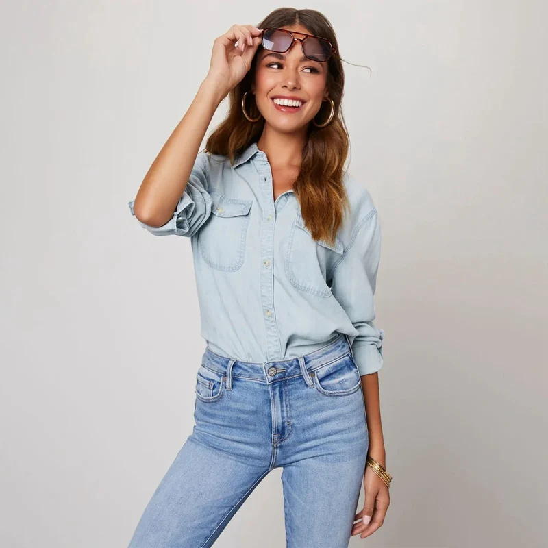 Leichte Denim Hemden - Arvani