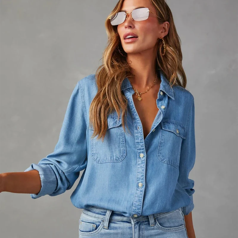 Leichte Denim Hemden - Arvani