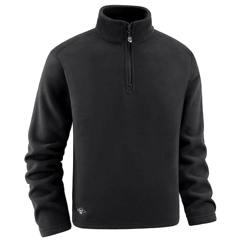 Herren Fleece-Pullover mit Troyer-Kragen und halbem Reißverschluss aus weichem Microfleece Nord Taschen