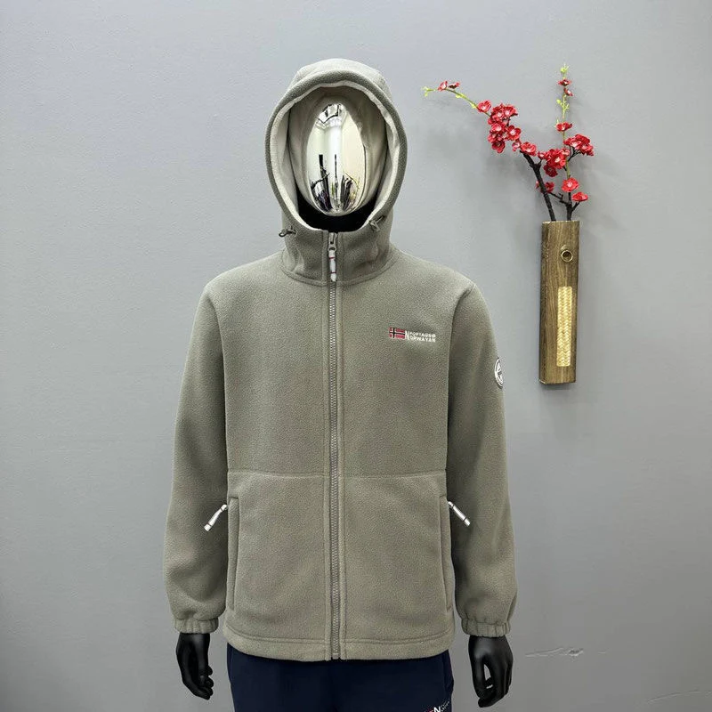 Herren Fleece-Kapuzenjacke mit windabweisender Oberfläche und Reißverschlusstaschen Nord Taschen