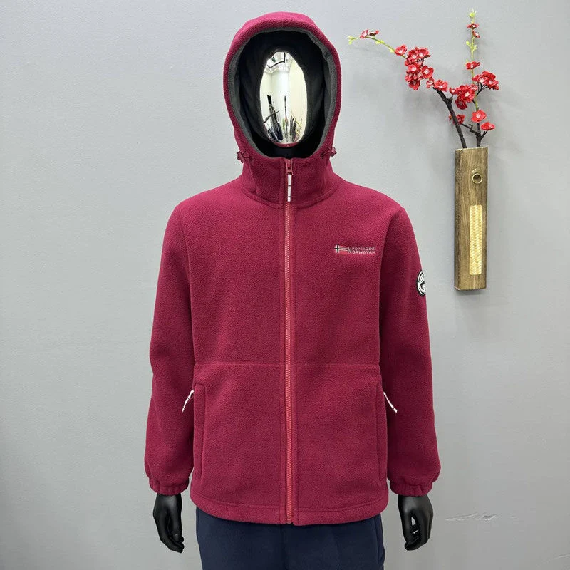 Herren Fleece-Kapuzenjacke mit windabweisender Oberfläche und Reißverschlusstaschen Nord Taschen