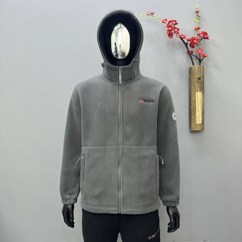 Herren Fleece-Kapuzenjacke mit windabweisender Oberfläche und Reißverschlusstaschen Nord Taschen