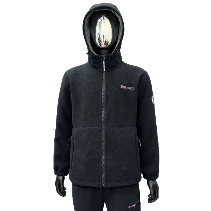 Herren Fleece-Kapuzenjacke mit windabweisender Oberfläche und Reißverschlusstaschen Nord Taschen
