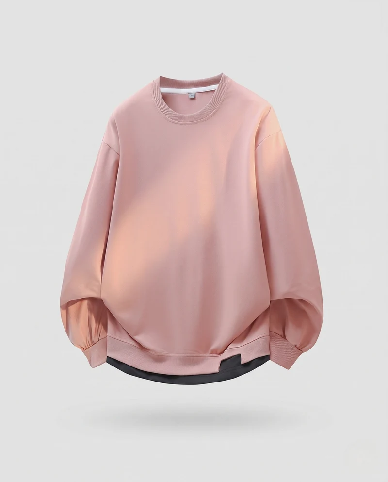 Damen Oversize Strickpullover mit Ballonärmeln und geschichtetem Saum Nord Taschen