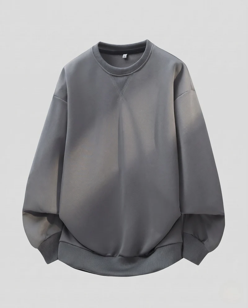 Damen Oversize Sweatshirt mit Ballonärmeln und abgerundetem Saum Nord Taschen