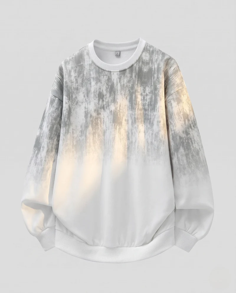 Damen Oversize Sweatshirt mit Ballonärmeln und abgerundetem Saum Nord Taschen
