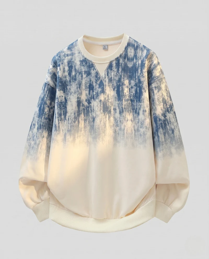 Damen Oversize Sweatshirt mit Ballonärmeln und abgerundetem Saum Nord Taschen