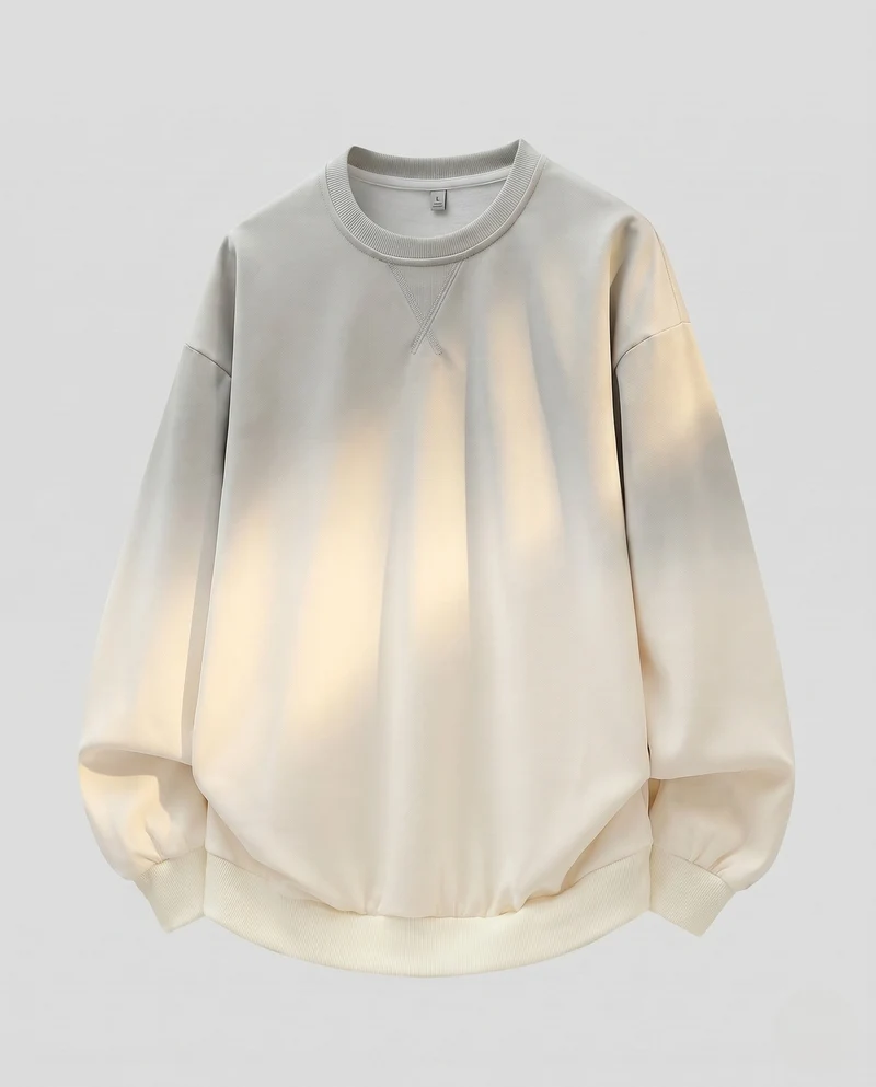 Damen Oversize Sweatshirt mit Ballonärmeln und abgerundetem Saum Nord Taschen