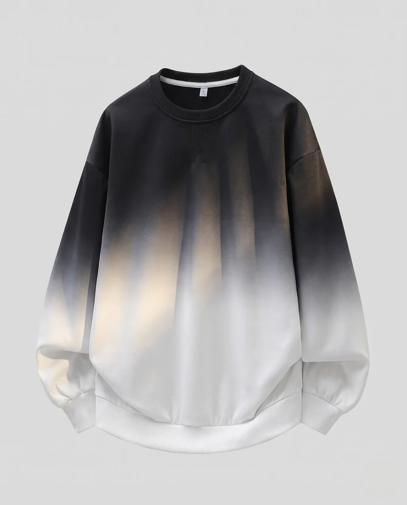 Damen Oversize Sweatshirt mit Ballonärmeln und abgerundetem Saum Nord Taschen
