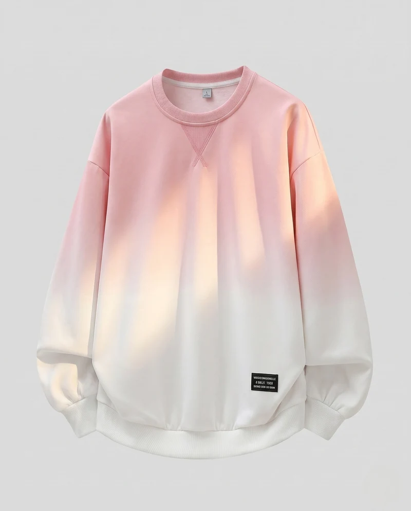 Damen Oversize Sweatshirt mit Ballonärmeln und abgerundetem Saum Nord Taschen