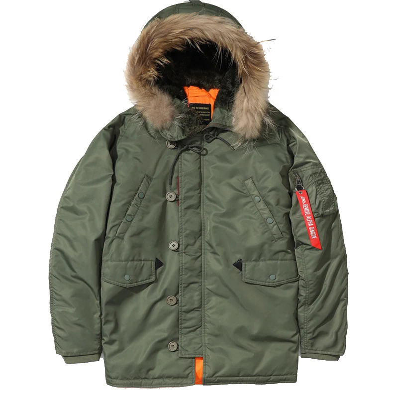 Herren Expedition-Parka mit abnehmbarer Kunstfellkapuze, thermischer Wattierung und Ärmel-Organizer Nord Taschen