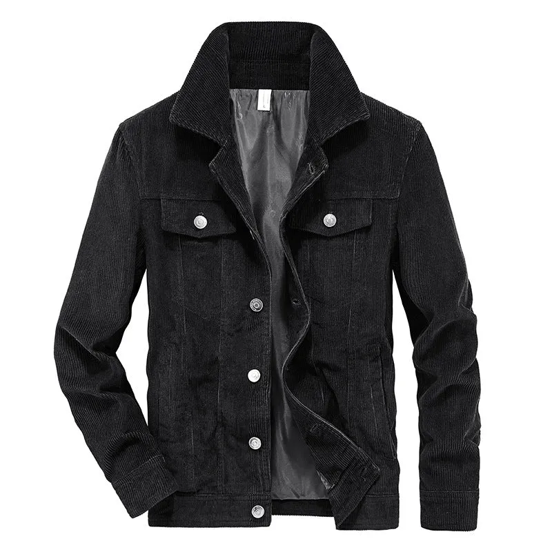 Herren Cordjacke aus Feincord mit Hemdkragen, Brustklappen und gesteppter Innenfütterung Nord Taschen