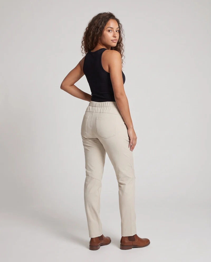 Damen Stretch Trekkinghose mit elastischem Bund und Reißverschlusstaschen Nord Taschen