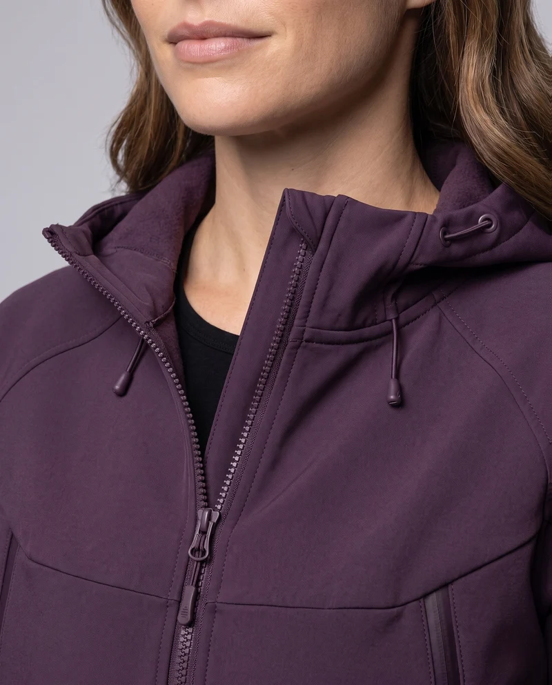 Damen Softshell-Windbreaker mit Kapuze, zwei-Wege-Reißverschluss und verstellbaren Ärmelbündchen Nord Taschen