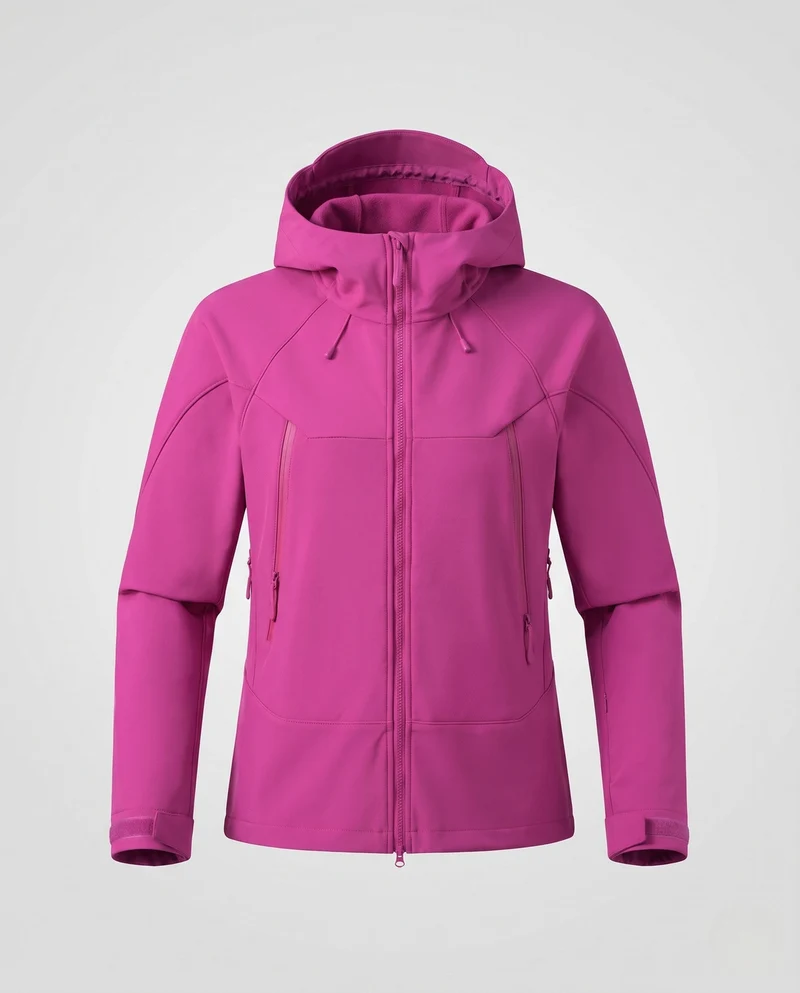 Damen Softshell-Windbreaker mit Kapuze, zwei-Wege-Reißverschluss und verstellbaren Ärmelbündchen Nord Taschen