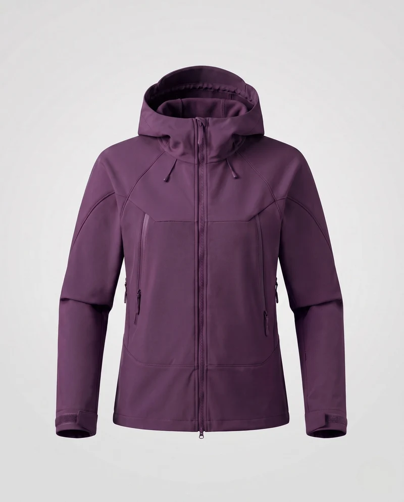 Damen Softshell-Windbreaker mit Kapuze, zwei-Wege-Reißverschluss und verstellbaren Ärmelbündchen Nord Taschen
