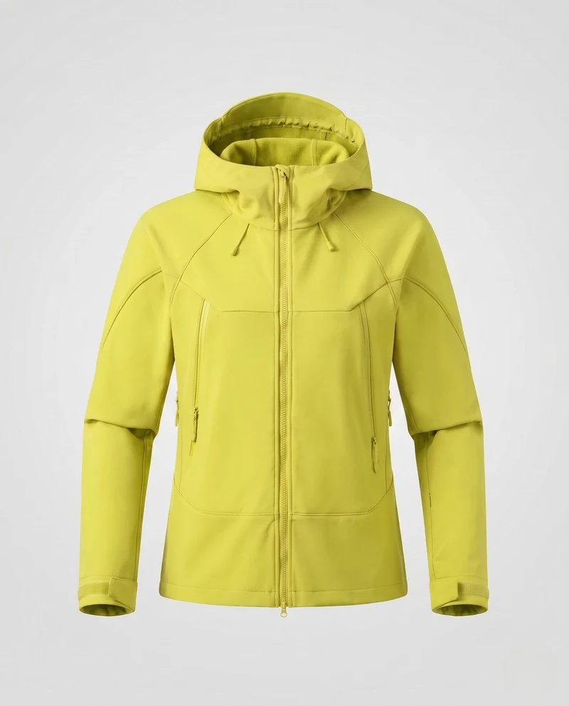 Damen Softshell-Windbreaker mit Kapuze, zwei-Wege-Reißverschluss und verstellbaren Ärmelbündchen Nord Taschen