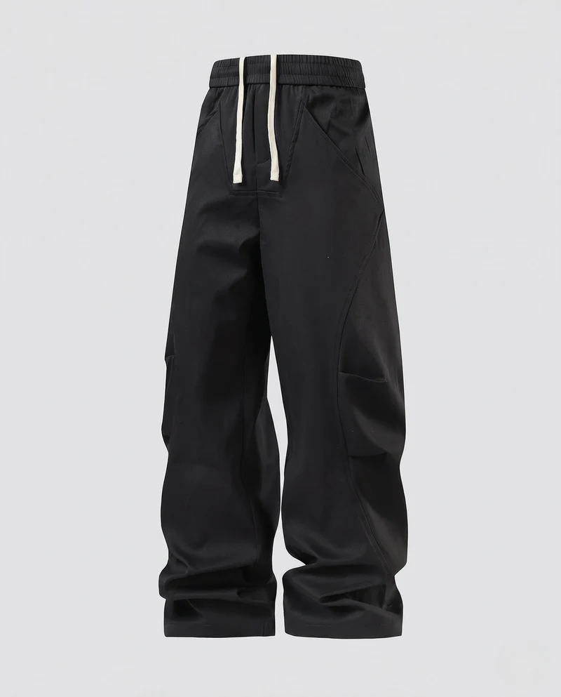 Damenweite Cargo-Baggy-Hose mit elastischem Kordelzugbund, aufgesetzten Seitentaschen & lockerer Silhouette Nord Taschen