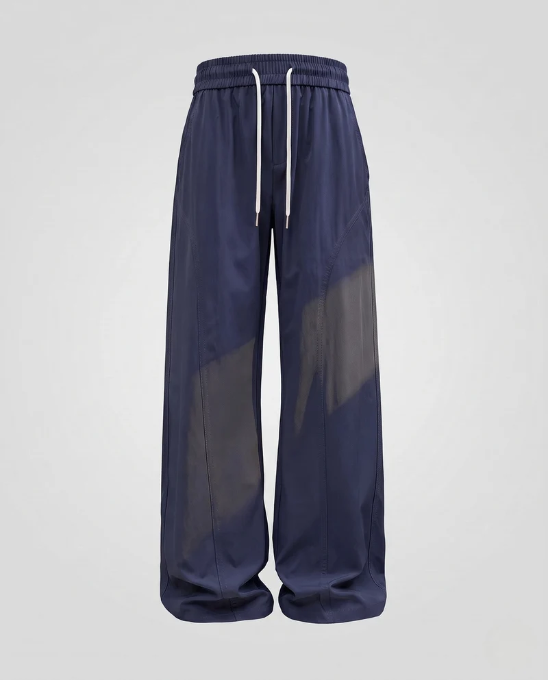 Damen weite Baggy-Hose mit Kordelzug und markanten Paneleiern Nord Taschen