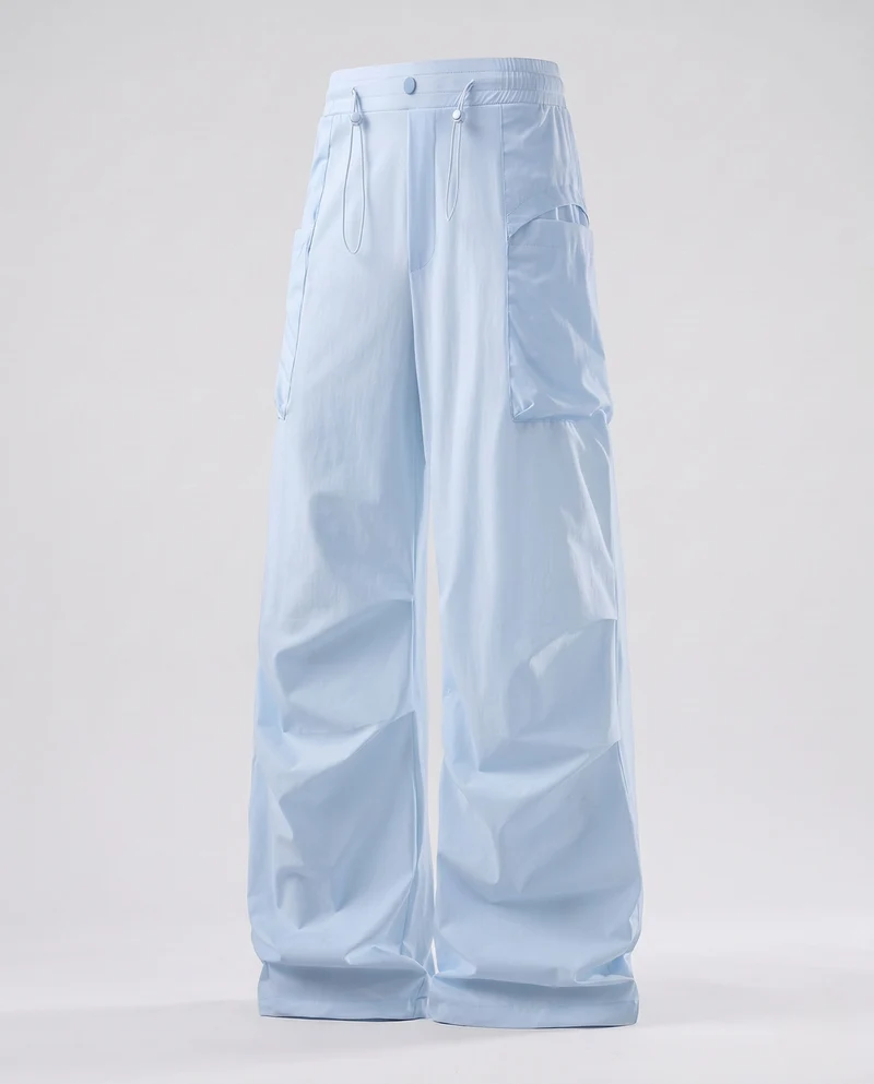 Damen Weite Cargo-Hose mit Kordelzugbund, Mehrere Taschen und Leichtgewichtigem Funktionsstoff Nord Taschen