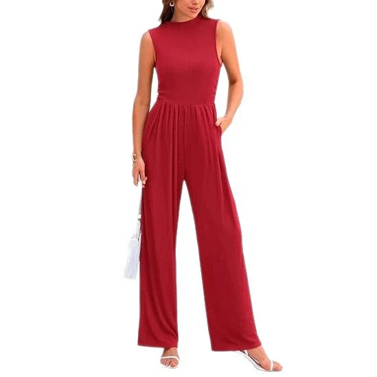 Damen eleganter Jumpsuit mit weitem Bein und taillierter Silhouette Arvani