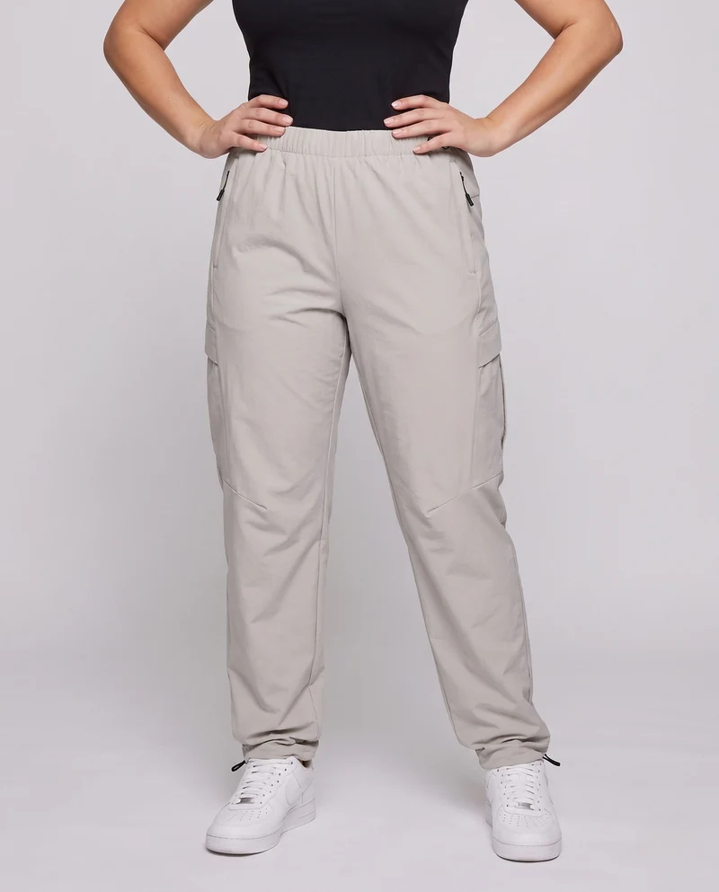 Frauen Weite Leinenlook Palazzo-Hosen mit Drawstring-Taille & Fließender Silhouette Nord Taschen