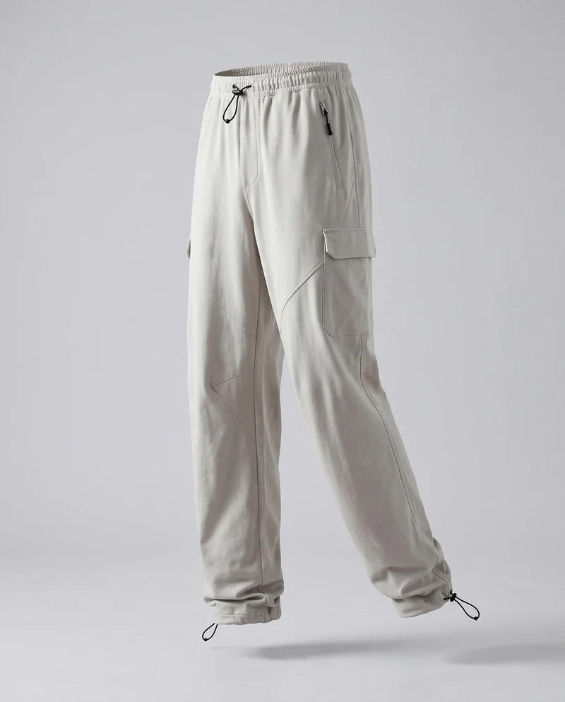 Frauen Weite Leinenlook Palazzo-Hosen mit Drawstring-Taille & Fließender Silhouette Nord Taschen